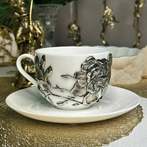 Чашка с блюдцем Магнолия в подарочной упаковке