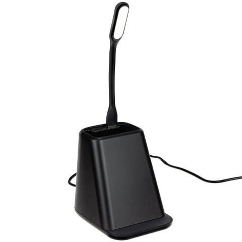 Настольный органайзер с зарядкой, лампой и вентилятором powerTower, черный - рис 6.